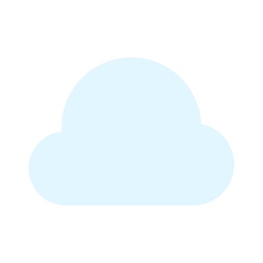 Bulut web simgesi, beyaz arkaplanda izole edilmiş basit bir illüstrasyon