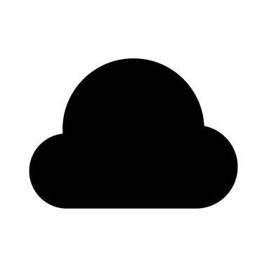 Bulut web simgesi, beyaz arkaplanda izole edilmiş basit bir illüstrasyon