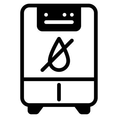 Nemlendirici ağ simgesi, beyaz arkaplanda izole edilmiş basit illüstrasyon