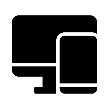 Aygıt web simgesi, beyaz arkaplanda izole edilmiş basit illüstrasyon