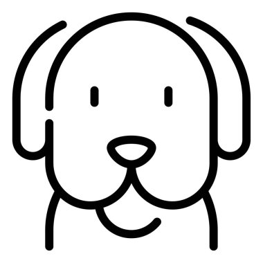 Köpek ağı simgesi, beyaz arkaplanda izole edilmiş basit illüstrasyon