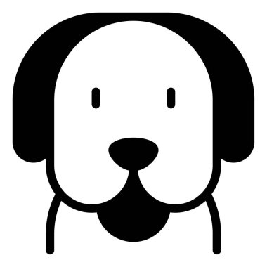 Köpek ağı simgesi, beyaz arkaplanda izole edilmiş basit illüstrasyon