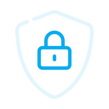 Şifreleme web simgesi, beyaz arkaplanda izole edilmiş basit illüstrasyon