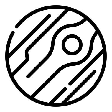 Gezegen web simgesi, beyaz arkaplanda izole edilmiş basit illüstrasyon