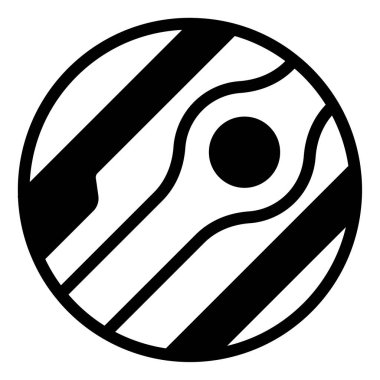 Gezegen web simgesi, beyaz arkaplanda izole edilmiş basit illüstrasyon