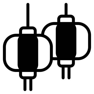 Festival web simgesi, beyaz arkaplanda izole edilmiş basit illüstrasyon