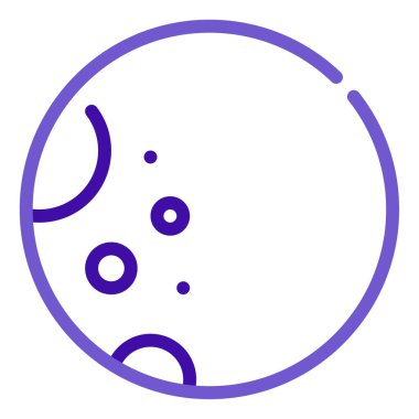 Ay web simgesi, beyaz arkaplanda izole edilmiş basit illüstrasyon