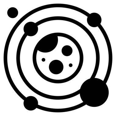 Galaxy web simgesi, beyaz arkaplanda izole edilmiş basit bir illüstrasyon