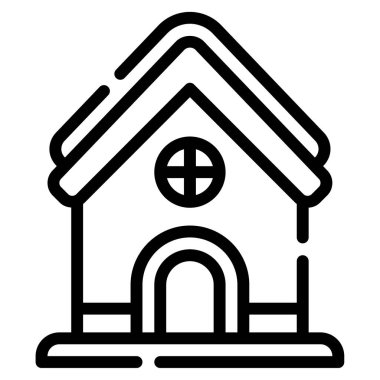 Zencefilli ev web simgesi, beyaz arkaplanda izole edilmiş basit bir illüstrasyon