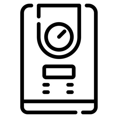 Isıtıcı ağ simgesi, beyaz arkaplanda izole edilmiş basit illüstrasyon