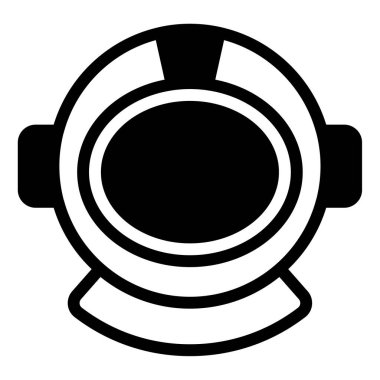 Kask web simgesi, beyaz arkaplanda izole edilmiş basit bir illüstrasyon