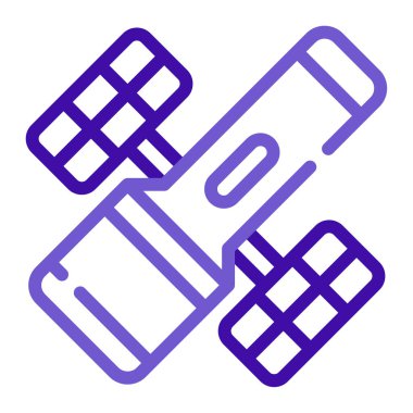 Hubble teleskop web simgesi, beyaz arkaplanda izole edilmiş basit bir illüstrasyon