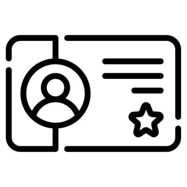 Sadakat kartı simgesi, beyaz arkaplanda izole edilmiş basit illüstrasyon