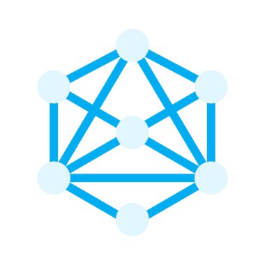 Ağ web simgesi, beyaz arkaplanda izole edilmiş basit illüstrasyon