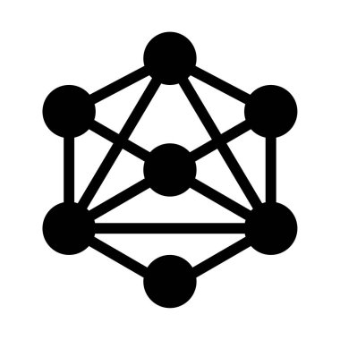 Ağ web simgesi, beyaz arkaplanda izole edilmiş basit illüstrasyon