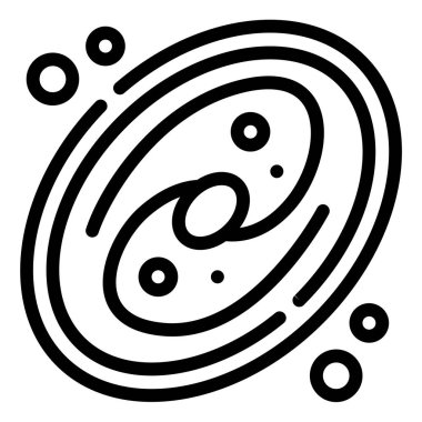 Samanyolu web simgesi, beyaz arkaplanda izole edilmiş basit bir illüstrasyon