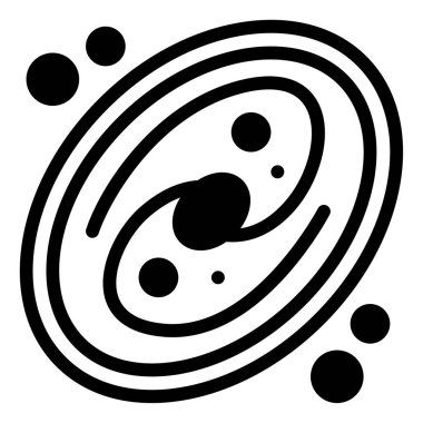 Samanyolu web simgesi, beyaz arkaplanda izole edilmiş basit bir illüstrasyon