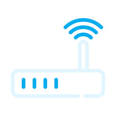 Modem web simgesi, beyaz arkaplanda izole edilmiş basit illüstrasyon