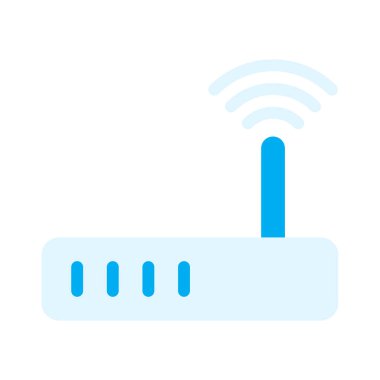 Modem web simgesi, beyaz arkaplanda izole edilmiş basit illüstrasyon