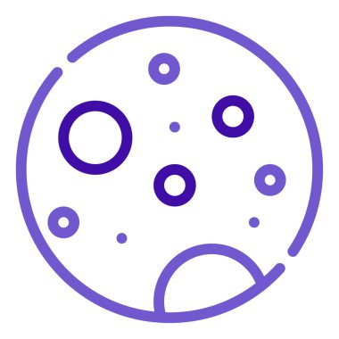 Ay web simgesi, beyaz arkaplanda izole edilmiş basit illüstrasyon