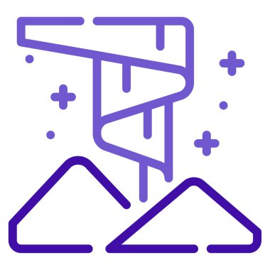 Kuzey Işıkları Web Simgesi, Basit Görüntü Beyaz Arkaplanda İzole Edildi