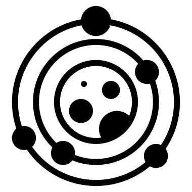 Yörünge web simgesi, beyaz arkaplanda izole edilmiş basit illüstrasyon