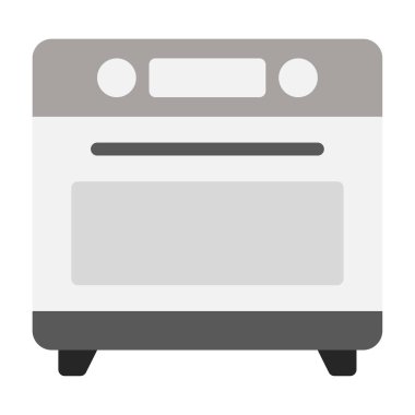 Fırın web simgesi, beyaz arkaplanda izole edilmiş basit illüstrasyon