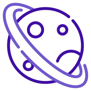 Gezegen web simgesi, beyaz arkaplanda izole edilmiş basit illüstrasyon