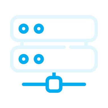 Vekil sunucu web simgesi, beyaz arkaplanda izole edilmiş basit illüstrasyon