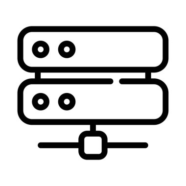 Vekil sunucu web simgesi, beyaz arkaplanda izole edilmiş basit illüstrasyon