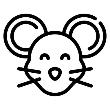 Fare ağ simgesi, beyaz arkaplanda izole edilmiş basit illüstrasyon