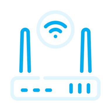 Yönlendirici web simgesi, beyaz arkaplanda izole edilmiş basit illüstrasyon