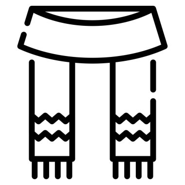 Atkı web simgesi, beyaz arkaplanda izole edilmiş basit bir illüstrasyon