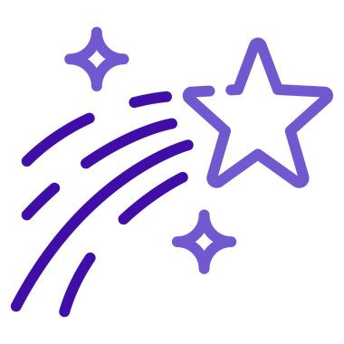 Kayan yıldız web simgesi, beyaz arkaplanda izole edilmiş basit bir illüstrasyon