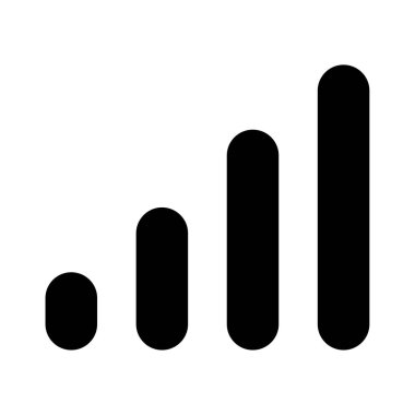Sinyal web simgesi, beyaz arkaplanda izole edilmiş basit illüstrasyon
