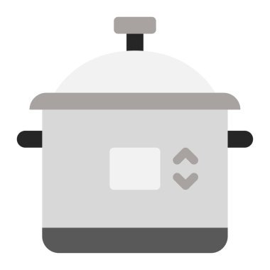 Yavaş pişiren ağ simgesi, beyaz arkaplanda izole edilmiş basit illüstrasyon