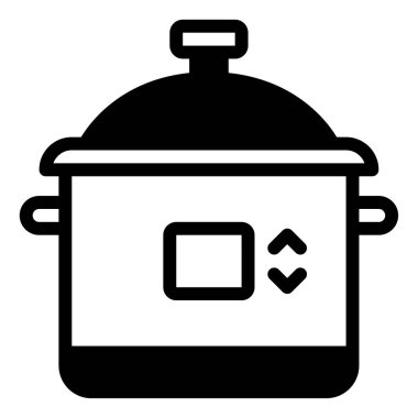 Yavaş pişiren ağ simgesi, beyaz arkaplanda izole edilmiş basit illüstrasyon