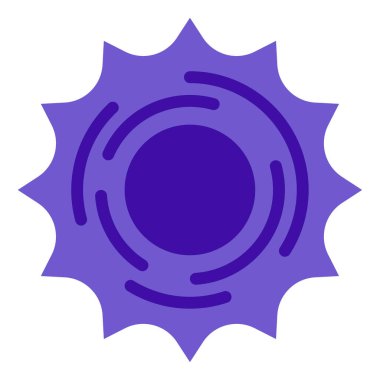 Güneş patlaması web simgesi, beyaz arkaplanda izole edilmiş basit illüstrasyon