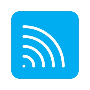 SSID web simgesi, beyaz arkaplanda izole edilmiş basit illüstrasyon