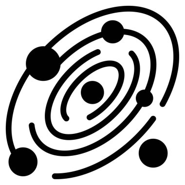 Galaxy web simgesi, beyaz arkaplanda izole edilmiş basit bir illüstrasyon