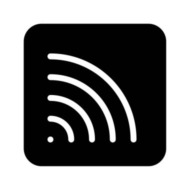 SSID web simgesi, beyaz arkaplanda izole edilmiş basit illüstrasyon