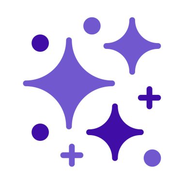 Yıldız Kümesi Web simgesi, beyaz arkaplanda izole edilmiş basit bir illüstrasyon