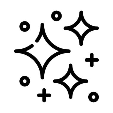 Yıldız Kümesi Web simgesi, beyaz arkaplanda izole edilmiş basit bir illüstrasyon