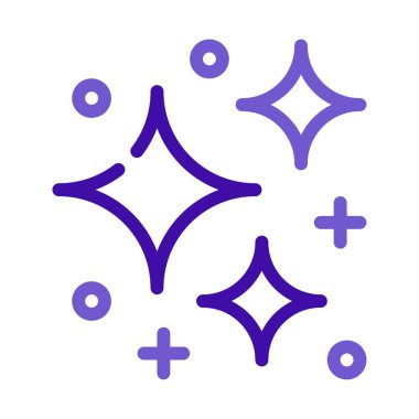 Yıldız Kümesi Web simgesi, beyaz arkaplanda izole edilmiş basit bir illüstrasyon