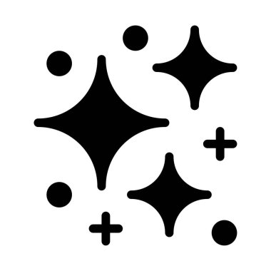 Yıldız Kümesi Web simgesi, beyaz arkaplanda izole edilmiş basit bir illüstrasyon