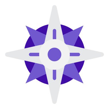 Yıldız haritası web simgesi, beyaz arkaplanda izole edilmiş basit illüstrasyon