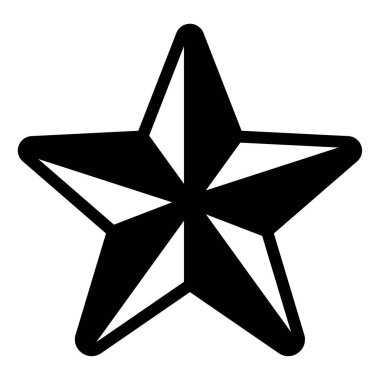 Yıldız web simgesi, beyaz arkaplanda izole edilmiş basit illüstrasyon