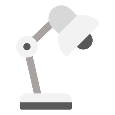 Tablo lambası simgesi, beyaz arkaplanda izole edilmiş basit bir illüstrasyon