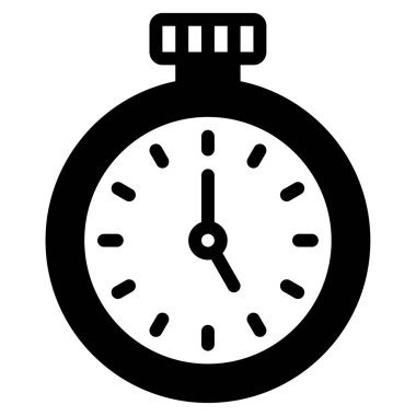 Zamanlayıcı web simgesi, beyaz arkaplanda izole edilmiş basit illüstrasyon