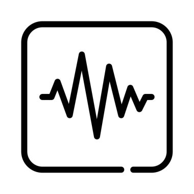 Dalga ağ simgesi, beyaz arkaplanda izole edilmiş basit illüstrasyon